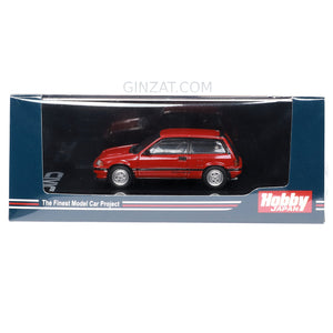 Honda Civic Si (AT) 1984 Red, Hobby Japan diecast model car