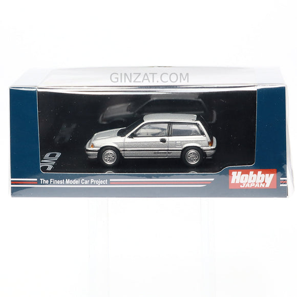 HONDA Civic Si (AT) 1984 Metallic Silver, Hobby Japan diecast model car