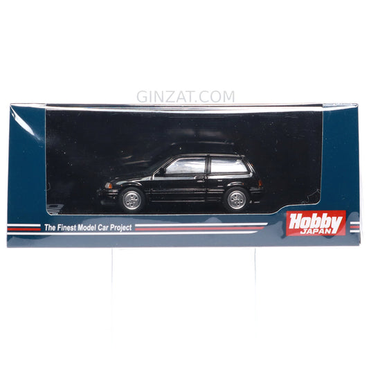 Honda Civic Si (AT) 1984 Black (Customized Color), Hobby Japan diecast model car