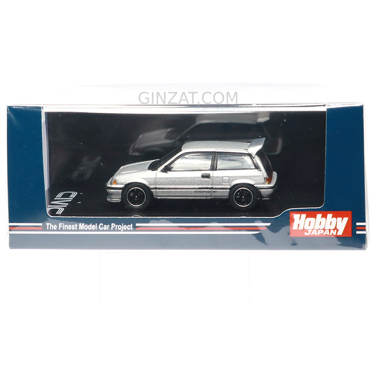 Honda Civic Si (AT) 1984 Silver Metallic, Hobby Japan diecast model car