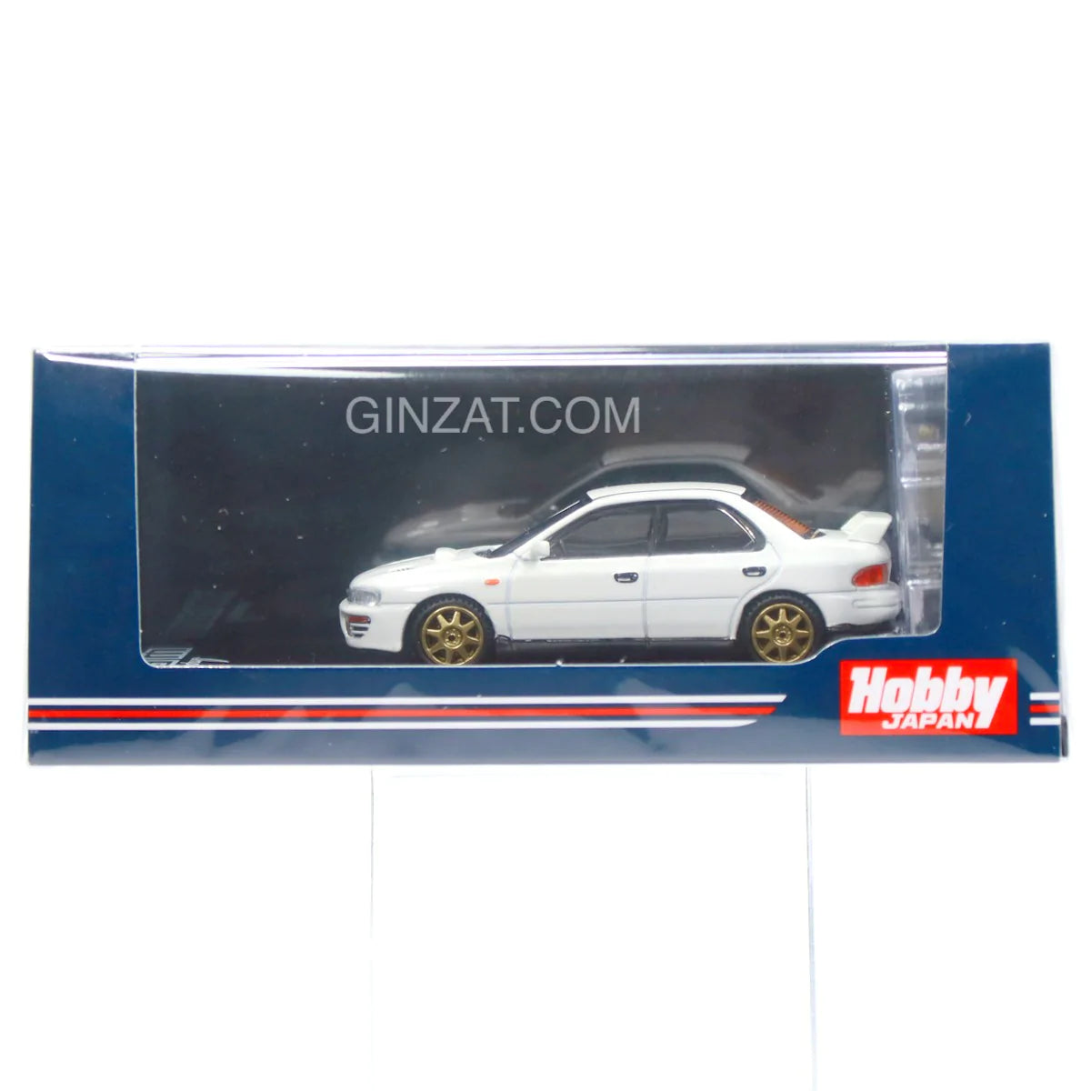 SUBARU Impreza WRX (GC8) 1992 Feather White Customized Version with Engine Display, Hobby Japan diecast model car