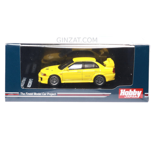 Mitsubishi Lancer GSR Evolution V (CP9A) Dandelion Yellow, Hobby Japan diecast model car 