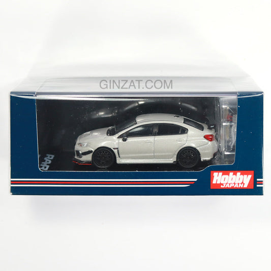 SUBARU WRX RA-R w/ Engine Display Crystal White Pearl, Hobby Japan diecast model car