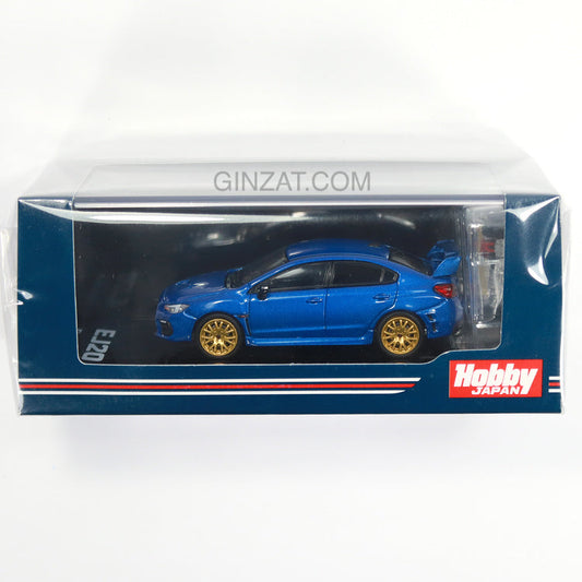 SUBARU WRX EJ20 Final Edition Full Package w/ Engine Display WR Blue Pearl, Hobby Japan diecast model car