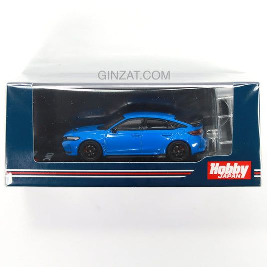 Honda Civic Type-R (FL5) w/ Engine Display Model - Racing Blue Pearl, Hobby Japan diecast model car