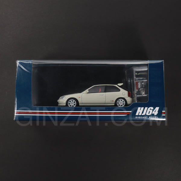 Honda Civic Type R (EK9) 1997 Championship White, Hobby Japan diecast model car