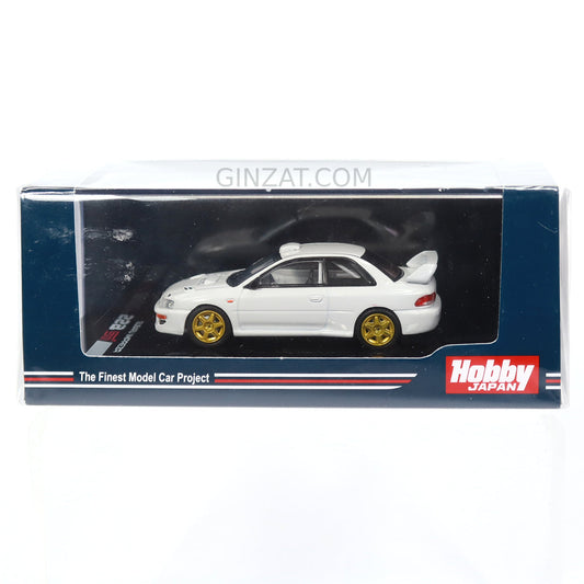 SUBARU Impreza 22B Sti Version Customized Version Rally Base Car GC8, Fether White, Hobby Japan diecast model car