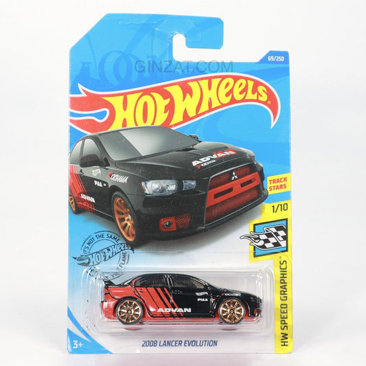 MITSUBISHI Advan Lancer Evolution 2008, Hot Wheels Speed Graphics diecast car