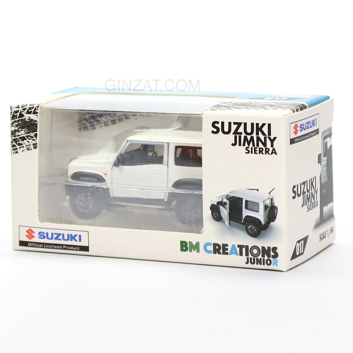 SUZUKI Jimny Sierra (JB74) Fourth Gen Superior White, BM Creations Junior diecast model car