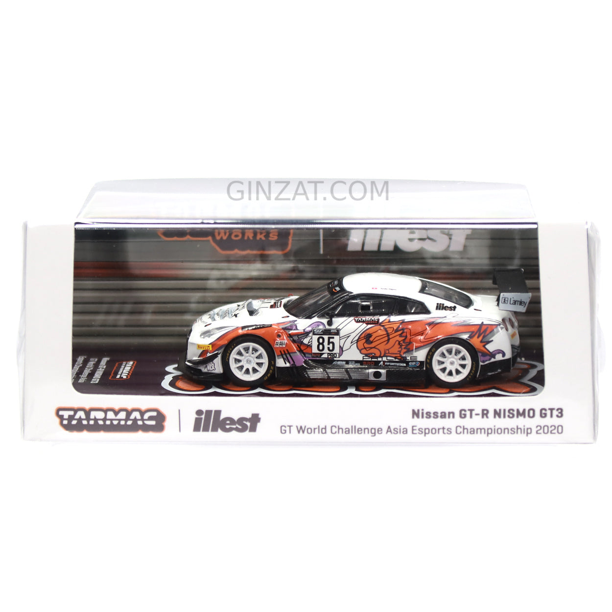 NISSAN GT-R Nismo GT3 GT World Challenge Asia Esports Championship 2020, Tarmac Works diecast model car