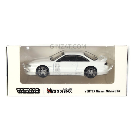 VERTEX NISSAN Silvia S14 White Special Edition, Tarmac Works diecast model car