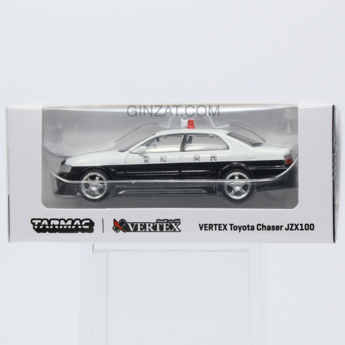 VERTEX TOYOTA Chaser JZX100 Black/White, Tarmac Works diecast model car