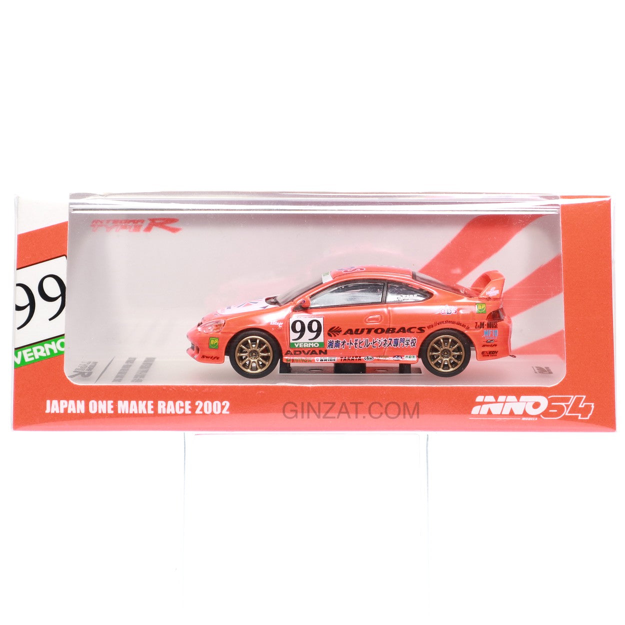 Honda Integra Type-R DC5 #99 Autobacs Japan One Make Race 2002, INNO64 diecast model car