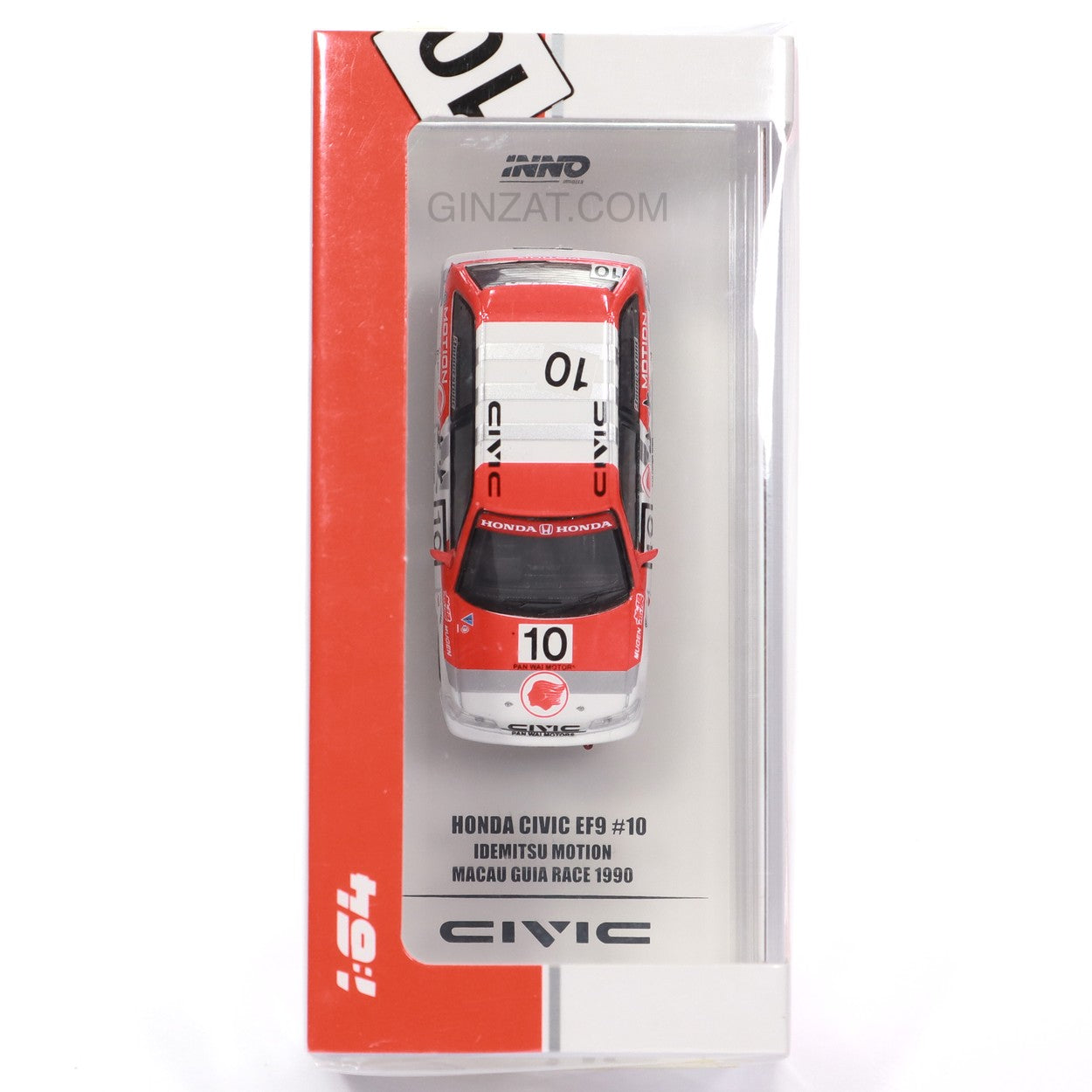 Honda Civic EF9 GR.A #10 Idemitsu Macau Guia Race 1990, INNO64 diecast model car