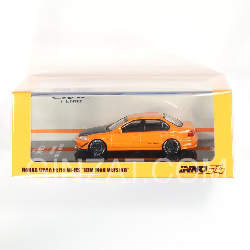 Honda Civic FERIO Vi-RS JDM Mod Version Metallic Orange, INNO64 diecast model car