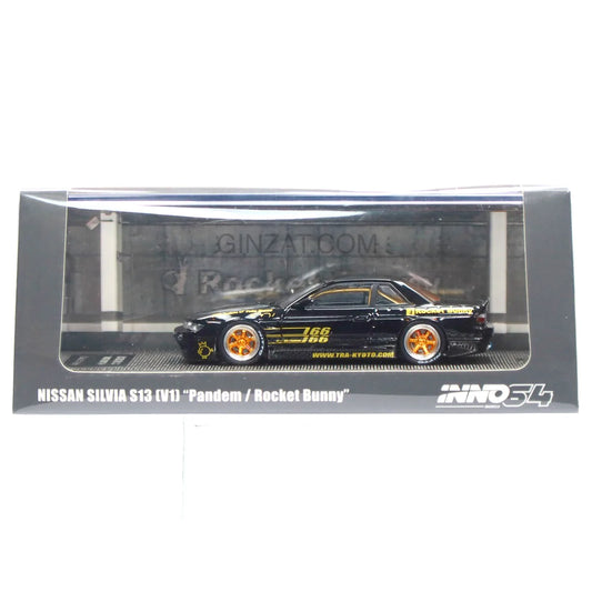 NISSAN Silvia S13 V1 "Pandem / Rocket Bunny" Black, INNO64 diecast model car