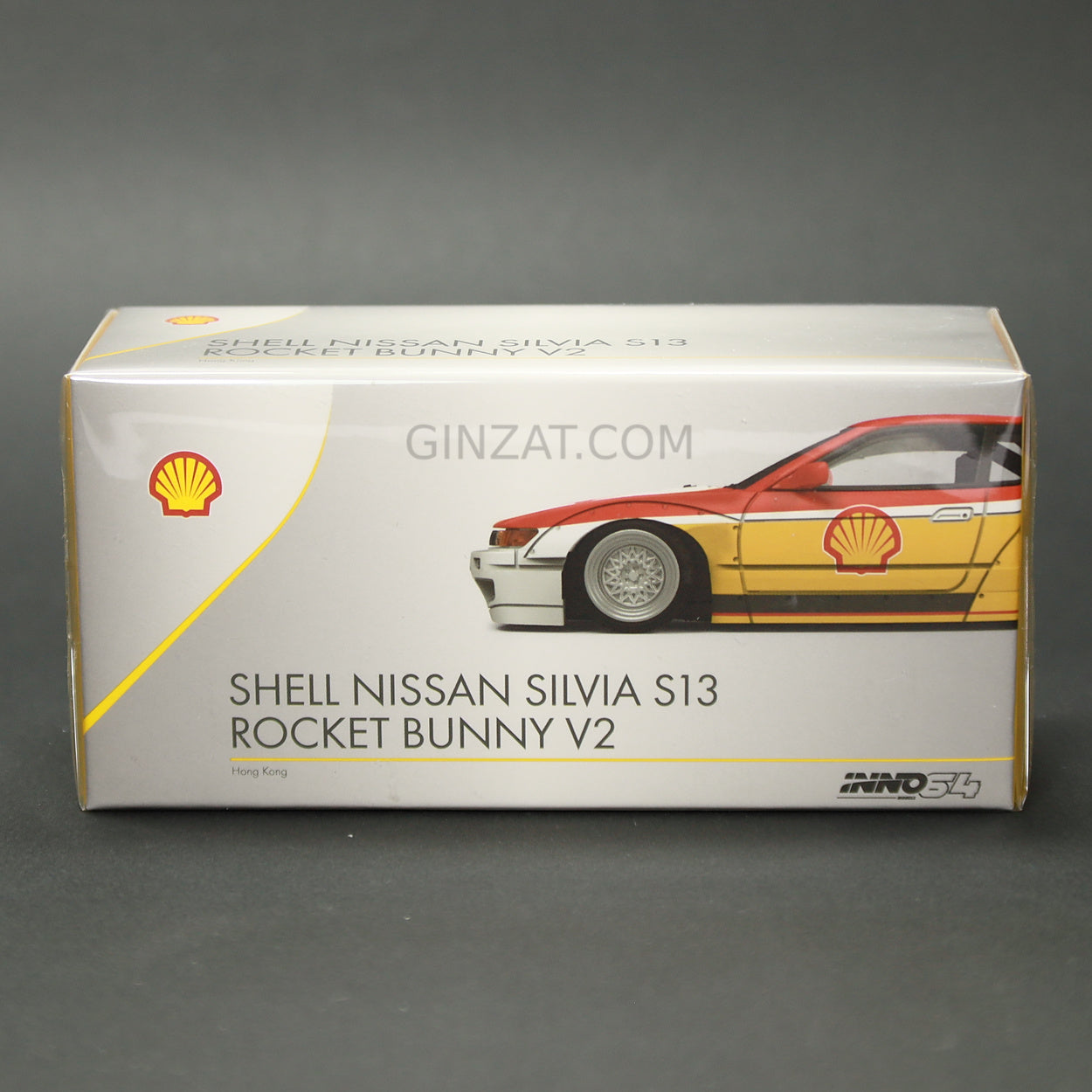 SHELL NISSAN Silva S13 Rocket Bunny V2 Hong Kong, INNO64 diecast model car