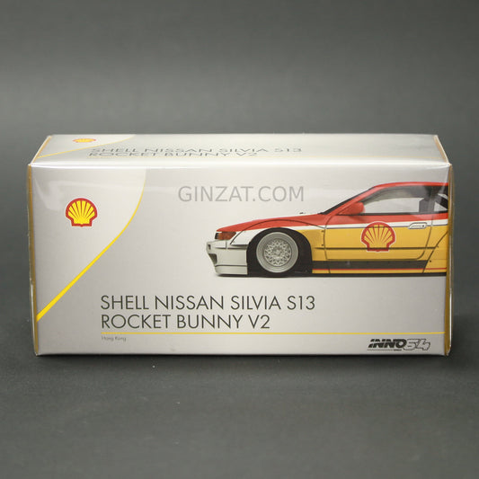 SHELL NISSAN Silva S13 Rocket Bunny V2 Hong Kong, INNO64 diecast model car