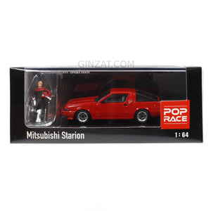 MITSUBISHI Starion Red with Figure, Pop Race diecast model car