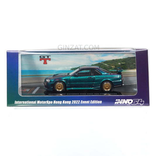 NISSAN Skyline (R34) GT-T Magic Purple HKIMX22 Event Model, INNO64 diecast model car