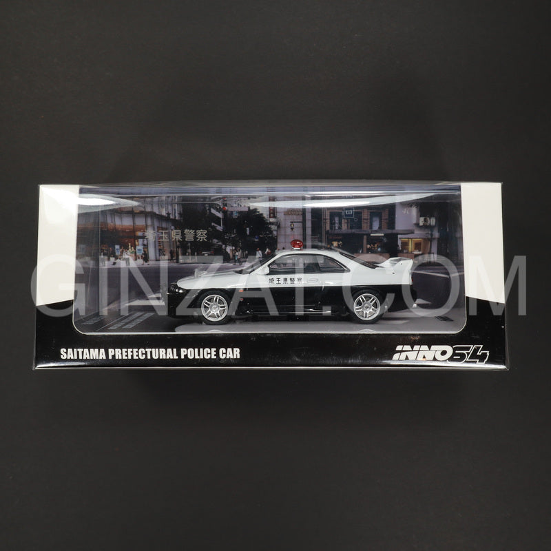 NISSAN Skyline GT-R R33 SAITAMA PREFECTURAL POLICE CAR, INNO64 diecast model car