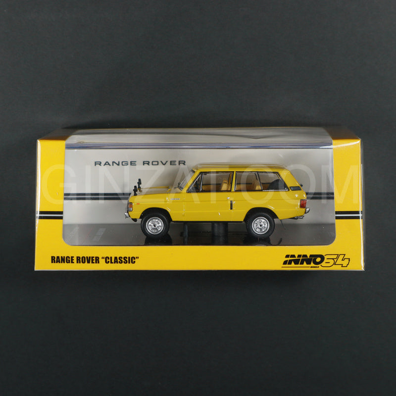 Range Rover "Classic" Sanglow Yellow, INNO64 diecast model car