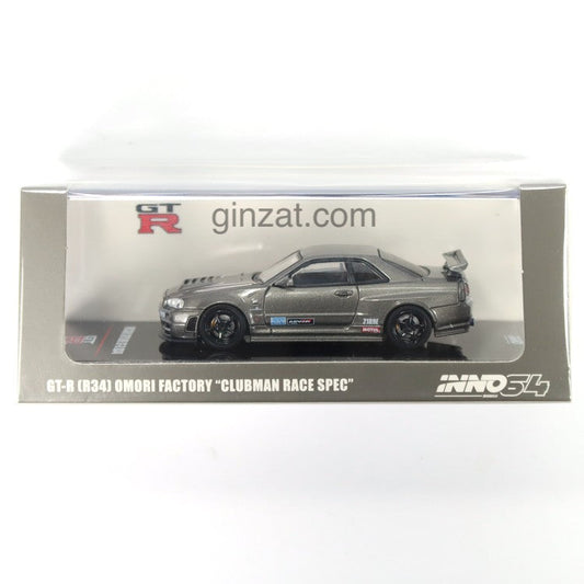 Nissan Skyline GT-R (R34) Omori Factory "Clubman Race Spec", INNO64 diecast model car