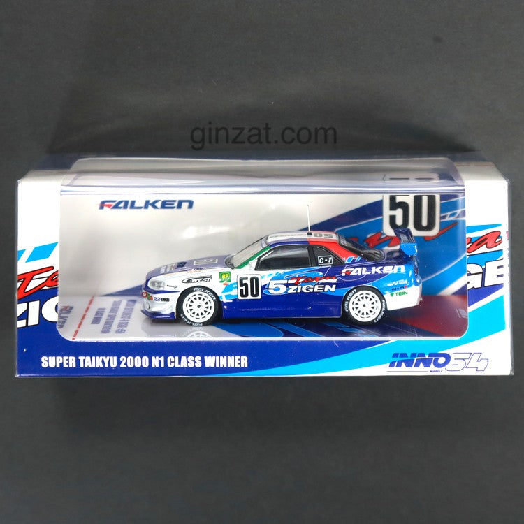 Nissan Skyline GT-R (R34) "5Zigen Falken" Super Taikyu 2008 N1 Class Winner, INNO64 diecast model car