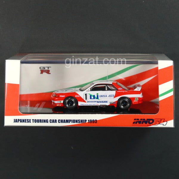 Nissan Skyline GT-R (R32) #1 "UNISIA JECS" JTC 1993, Inno64 diecast model car