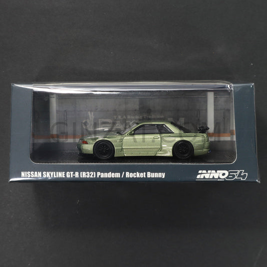 Nissan Skyline GT-R R32 Pandem / Rocket Bunny Millenium Jade, Inno64 diecast model car