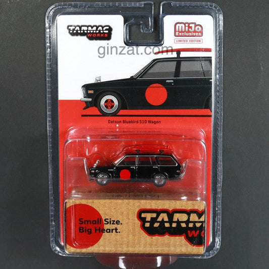 Datsun Bluebird 510 Wagon Black, Tarmac Works Mijo Exclusives