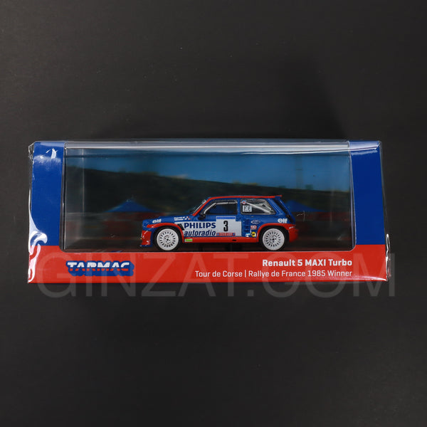 Renault 5 MAXI Turbo Tour De Corse Rallye de France 1985 Winner, Tarmac Works diecast model car