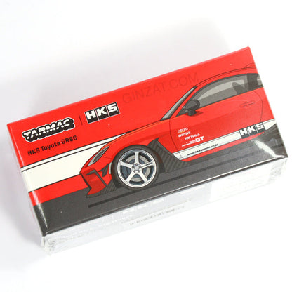 HKS Toyota GR86 Red, Tarmac Works diecast model car