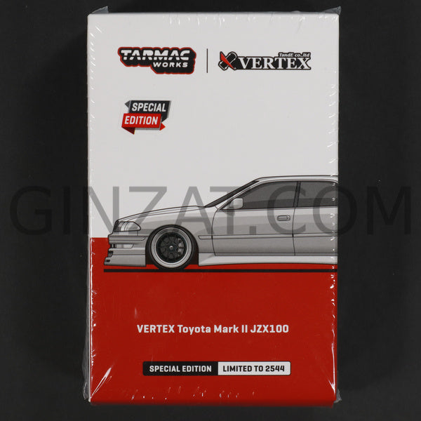 Vertex Toyota Mark II JZX100 Silver Metallic, Tarmac Works diecast model car