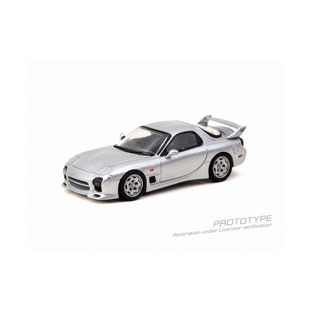 Mazda RX-7 FD3S Mazdaspeed A-Spec Silver Stone Metallic, Tarmac Works diecast model car