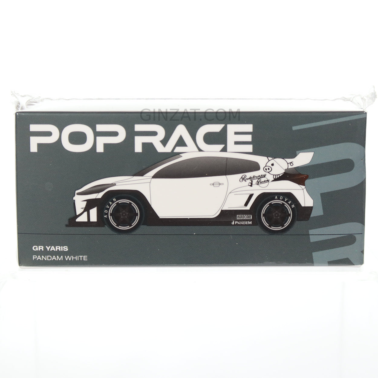 TOYOTA GR Yaris Pandam White, Pop Race diecast model car