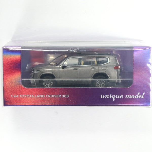 Toyota Land Cruiser 300 Grey, 1/64 diecast model car 