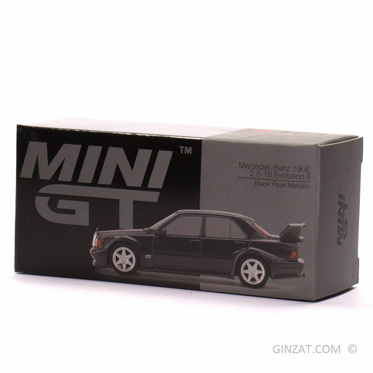 MERCEDES-BENZ 190E 2.5-16 Evolution II Black Pearl Metallic, MINI GT 164 1/64