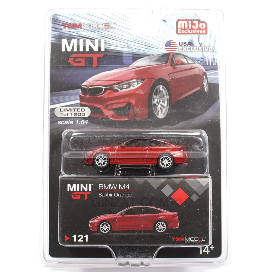 BMW M4 Sakhir Orange, MINI GT 121 diecast model 1/64 (Blister Pack Version) Ginzat Australia