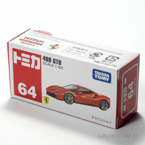 FERRARI 488 GTB Tomica No. 64 diecast model