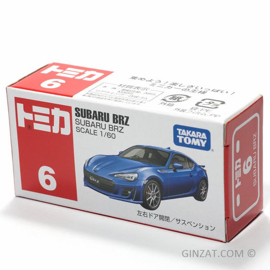 SUBARU BRZ Tomica No.6 diecast model car