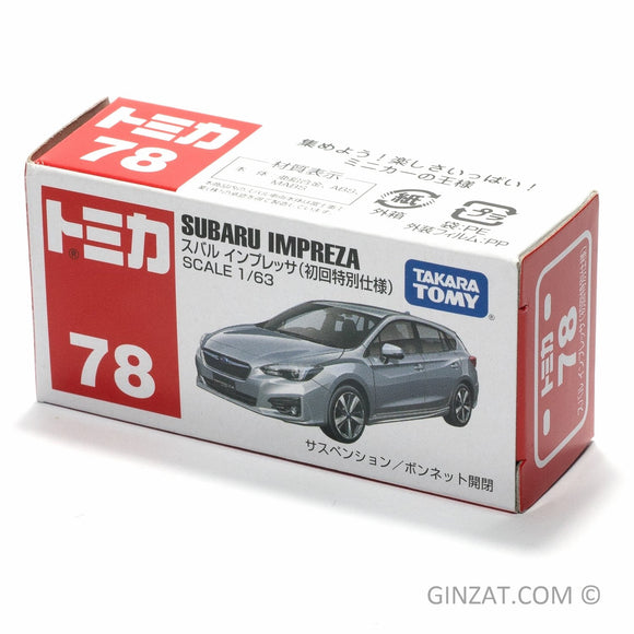 SUBARU Impreza (Special First Edition) Tomica No.78 diecast model Ginzat Australia