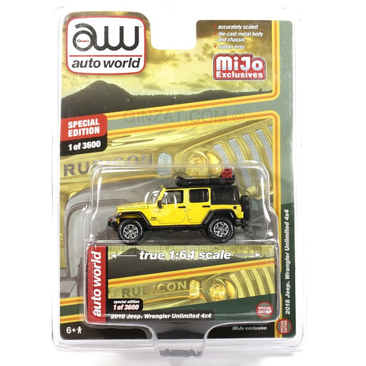 JEEP Wrangler Unlimited 4x4 2018, Auto World x Mijo 1/64 Ginzat Australia