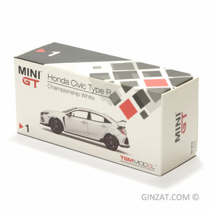 HONDA Civic Type R Championship White (FK8), MINI GT No.01 diecast model 1/64