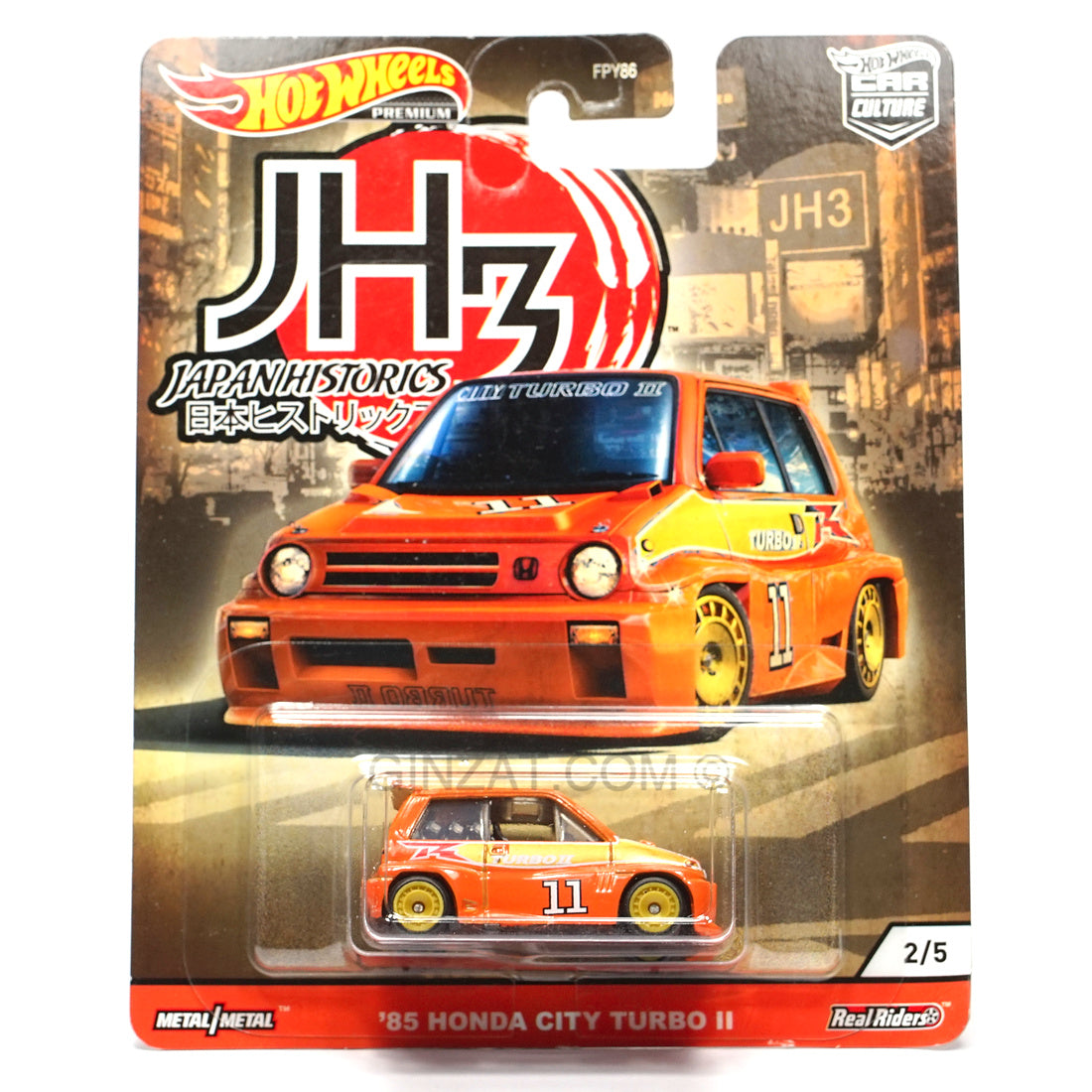 ‘85 Honda City Turbo II JAPAN HISTORICS, Hot Wheels Premium diecast model car