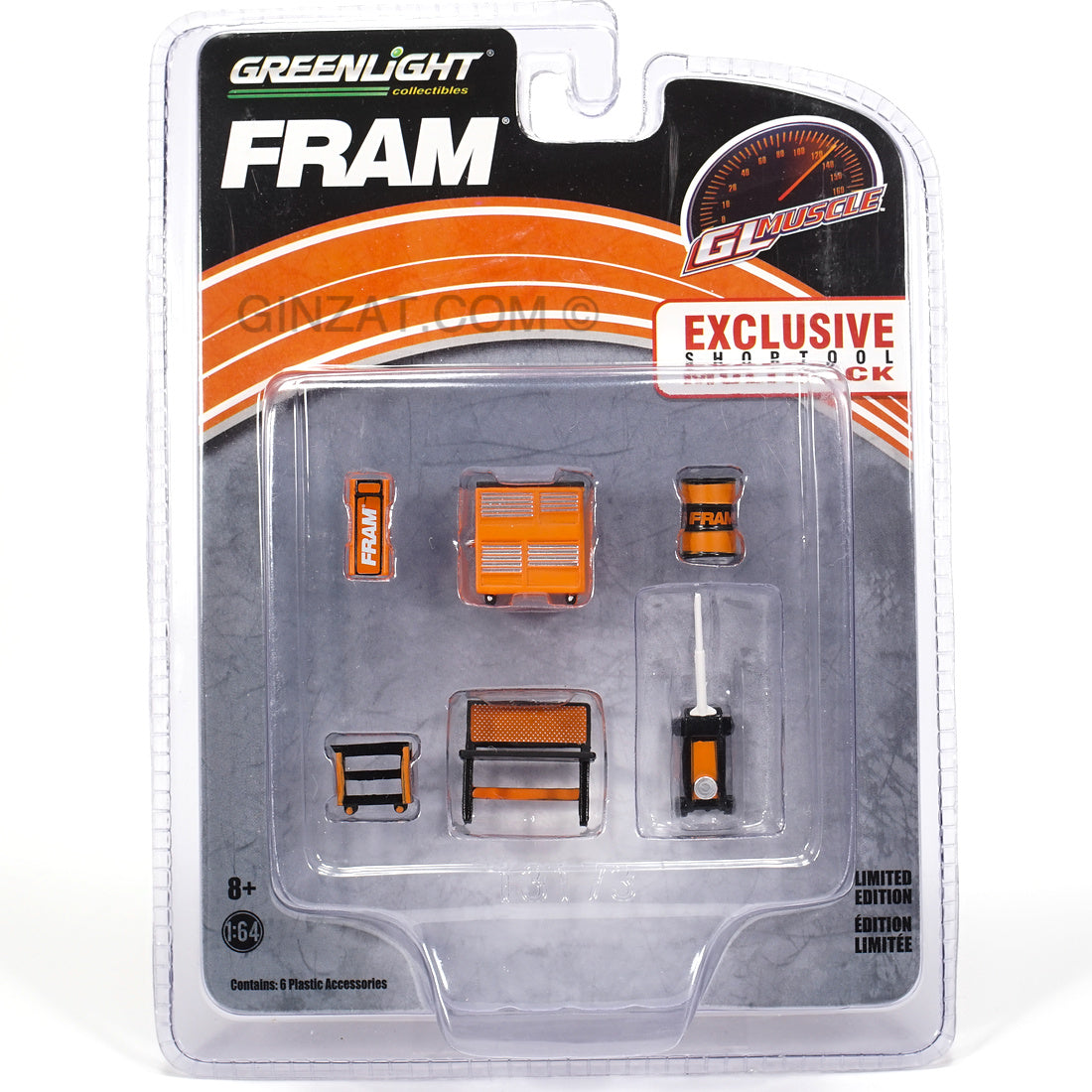 FRAM GL Muscle garage diorama accessories, GREENLIGHT collectables 1/64 Ginzat Australia