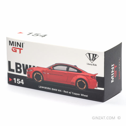 LB Works BMW M4 Red (RHD) (Diecast Car)