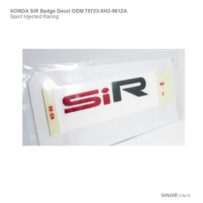 Honda SiR Rear Badge Decal Genuine OEM 75723-SH3-961ZA