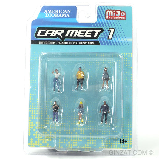 AMERICAN DIORAMA Car Meet 1 Mijo Exclusive diecast figure set 1/64