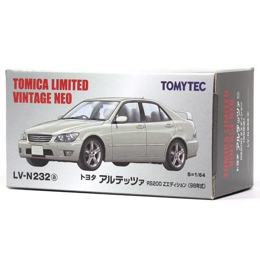 TOYOTA ALTEZZA RS200 Z Edition Silver, Tomica Limited Vintage Neo 1/64 (LV-N232a)